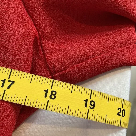 Vintage Y2K Cynthia Rowley 90's Women's Red Bell Sleeve Mini Dress Size 12 - Picture 4 of 11